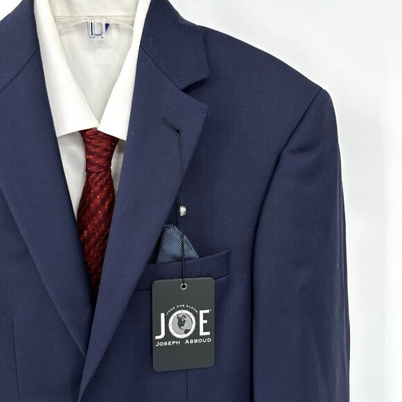 NEW JOE JOSEPH ABBOUD jacket blazer sport coat 100% wool navy blue 35L - Picture 1 of 11